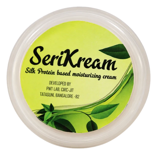 SeriKream silk protein moisturising cream jar